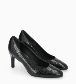 Discount FREE LANCE Paris Escarpin - Mirri 65 - Cuir imprimé serpent verni - Noir