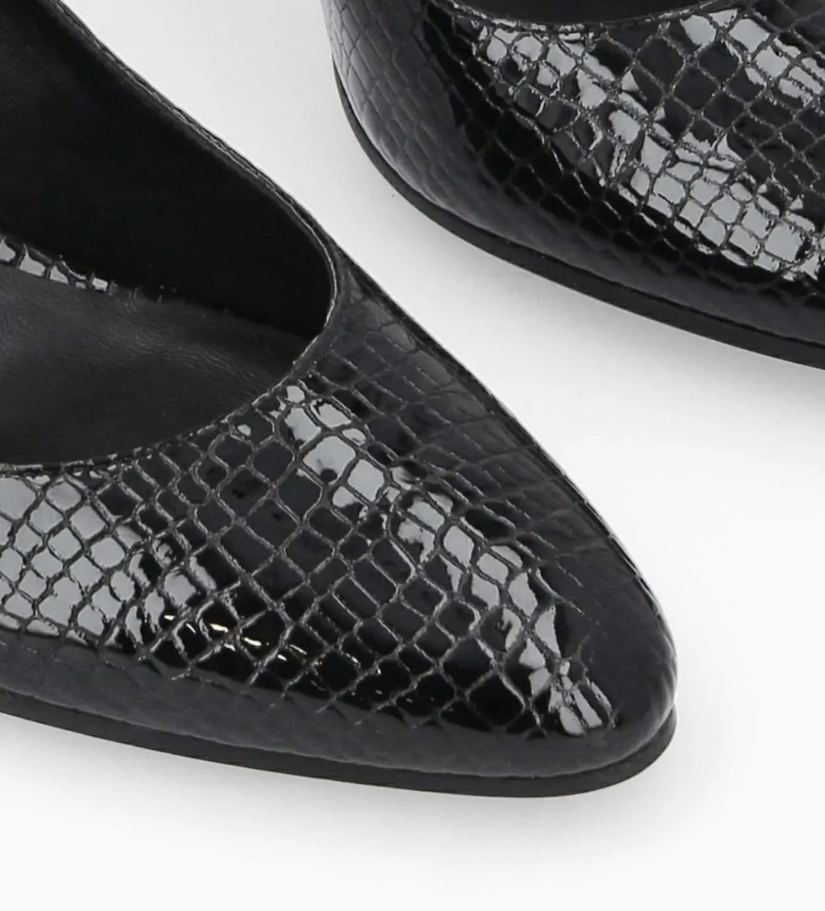 Discount FREE LANCE Paris Escarpin - Mirri 65 - Cuir imprimé serpent verni - Noir