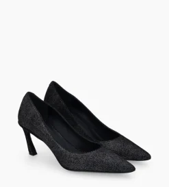 FREE LANCE Paris Escarpin - Rosie 65 - Cuir veau velours pailleté - Noir