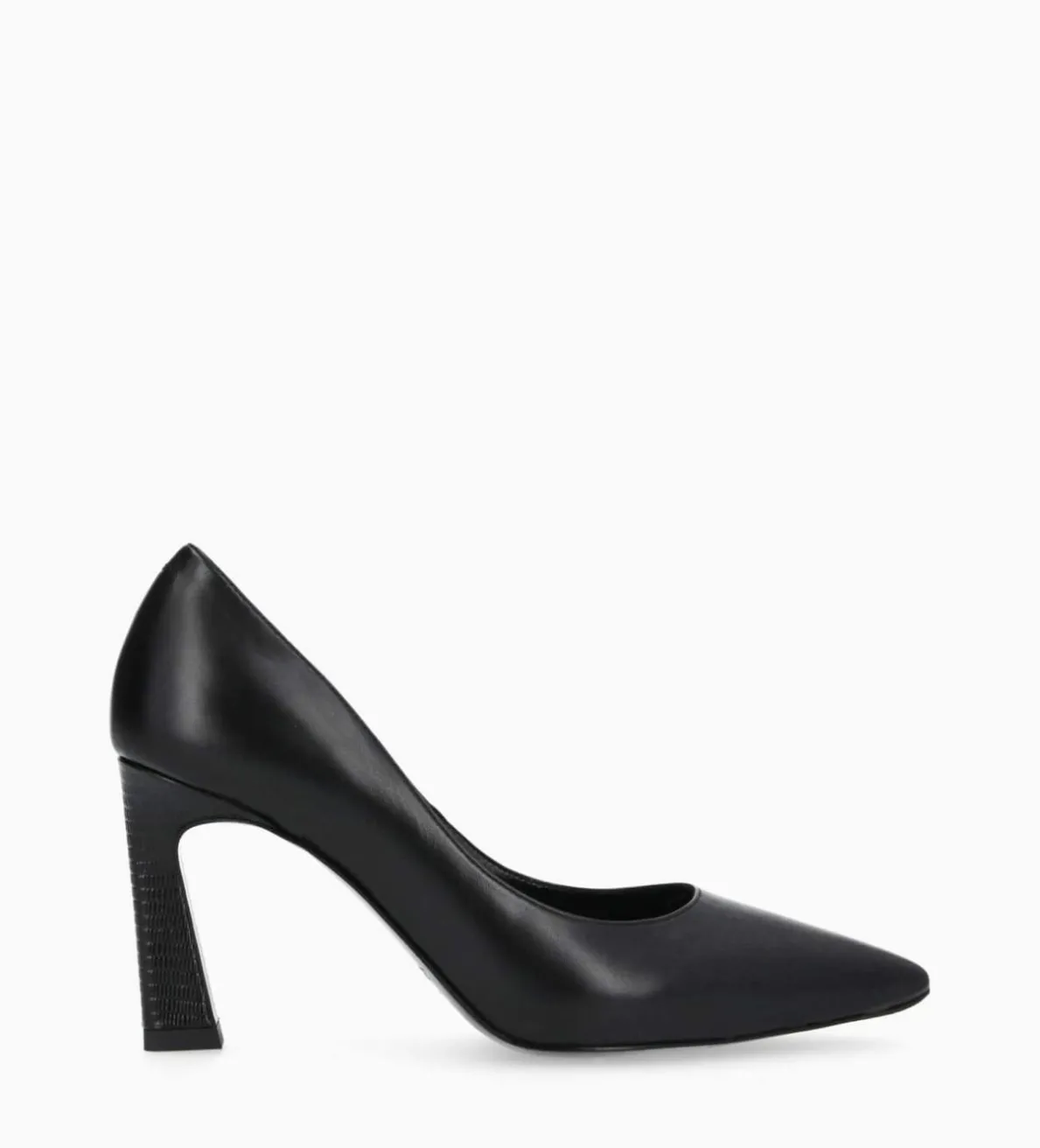 Online FREE LANCE Paris Escarpin à talon à bout pointu - Iris 85 - Cuir de veau lisse/Cuir imprimé serpent - Noir