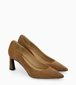 New FREE LANCE Paris Escarpin à talon à bout pointu - Iris 65 - Cuir velours - Brun