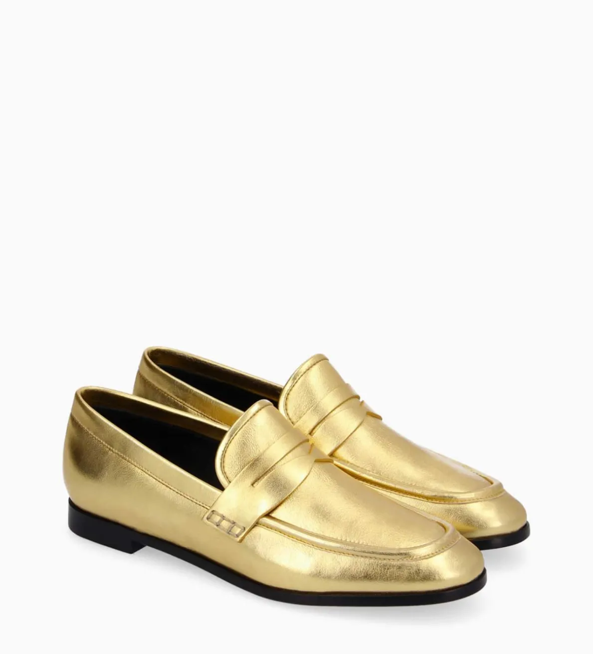 FREE LANCE Paris Mocassin - Anaïs - Cuir métallisé - Or