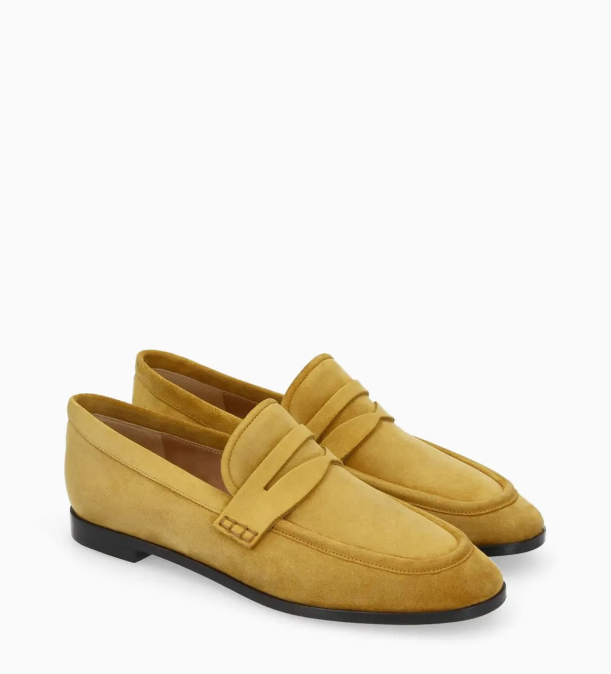 Best FREE LANCE Paris Mocassin - Anaïs - Cuir velours - Moutarde