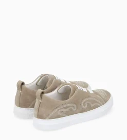 Discount FREE LANCE Paris Sneaker - Panic - Cuir velours - Grège